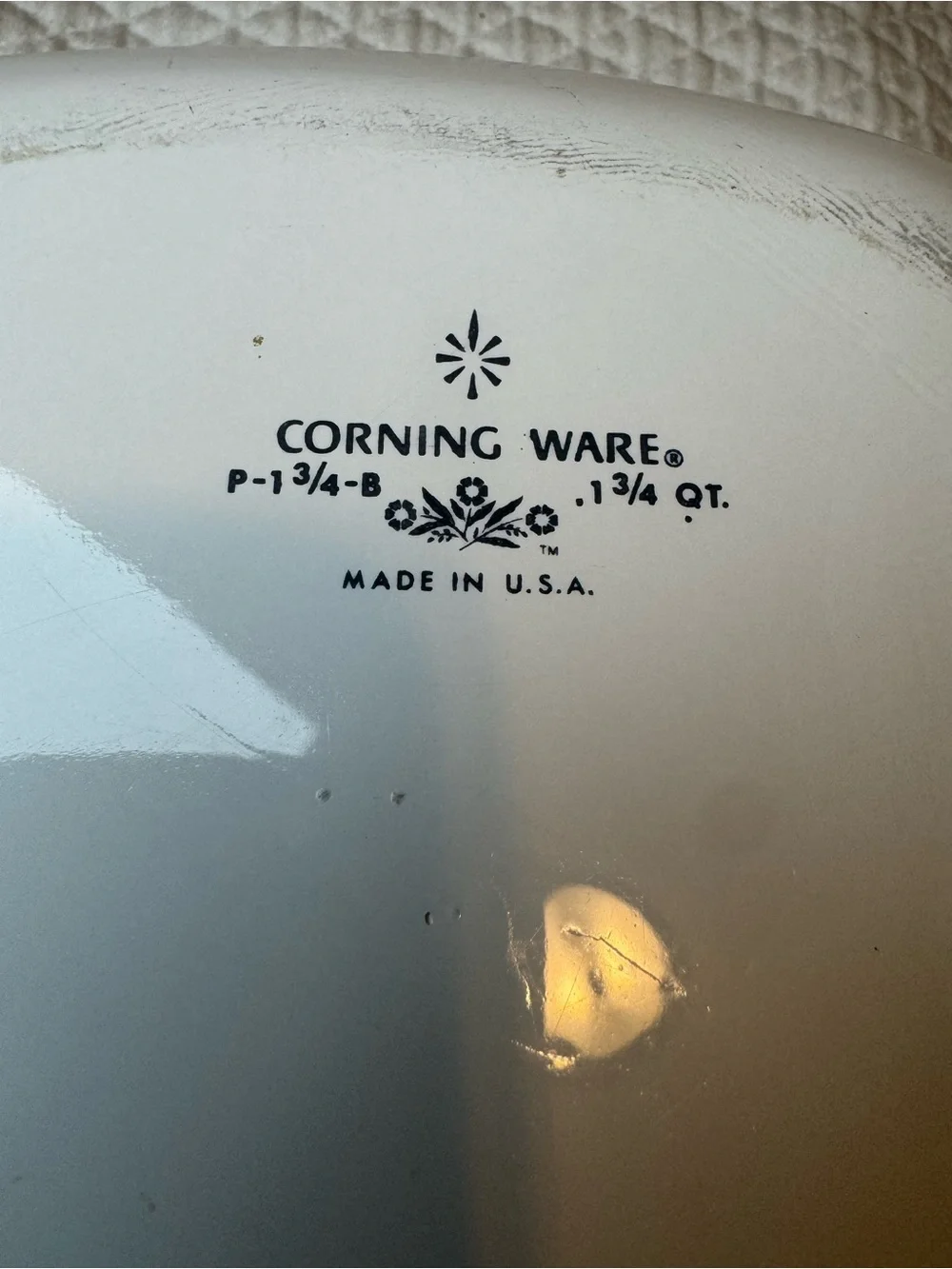 Vintage Corning Ware Blue Cornflower P-1 3/4-B 1.75 Qt Casserole w/Lid